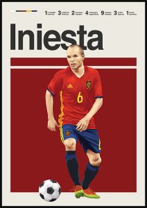 Andres Iniesta poster print