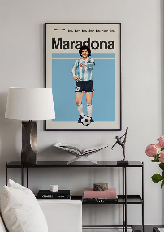 Diego Maradona wall art