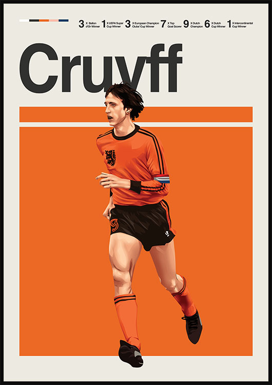 Johan Cruyff poster print