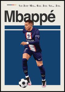 Kylian Mbappe poster print