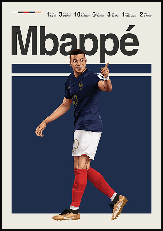 Kylian Mbappe poster print