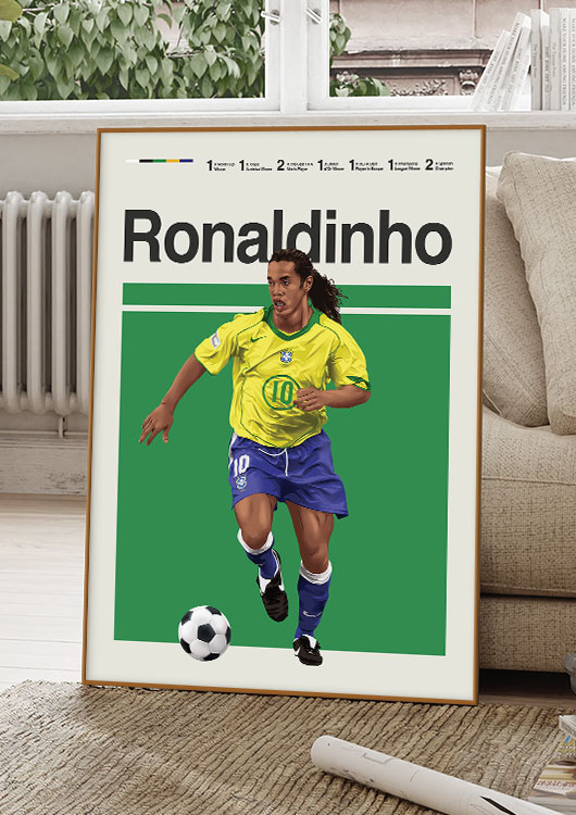 Ronaldinho poster print