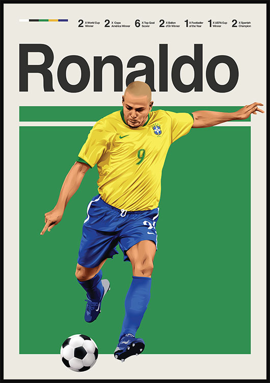 Ronaldo Nazario Brazil Poster