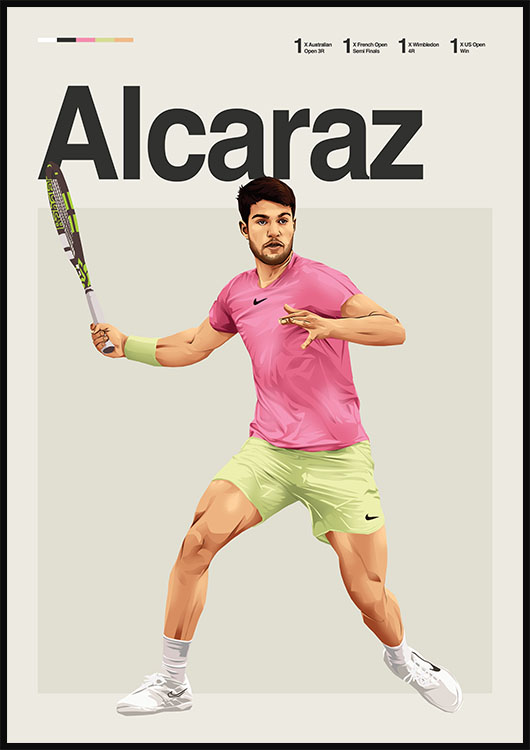 Carlos Alcaraz Tennis Poster