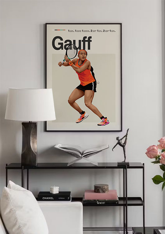 Coco Gauff wall art