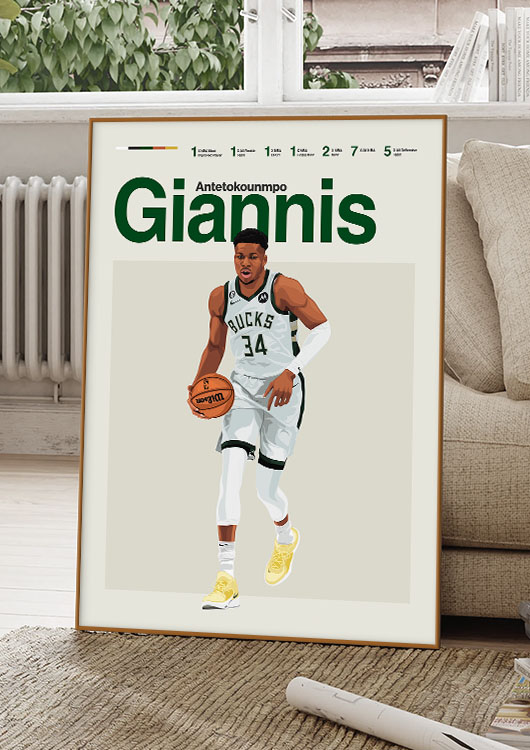 Giannis Antetokounmpo poster print