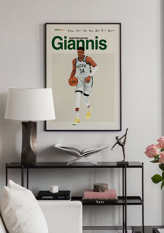 Giannis Antetokounmpo wall art