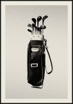 Vintage Golf Bag Poster Print