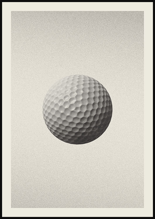 Vintage Golf Ball Poster Print