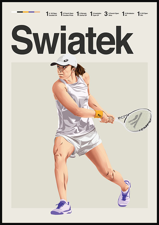 Iga Swiatek Tennis Poster