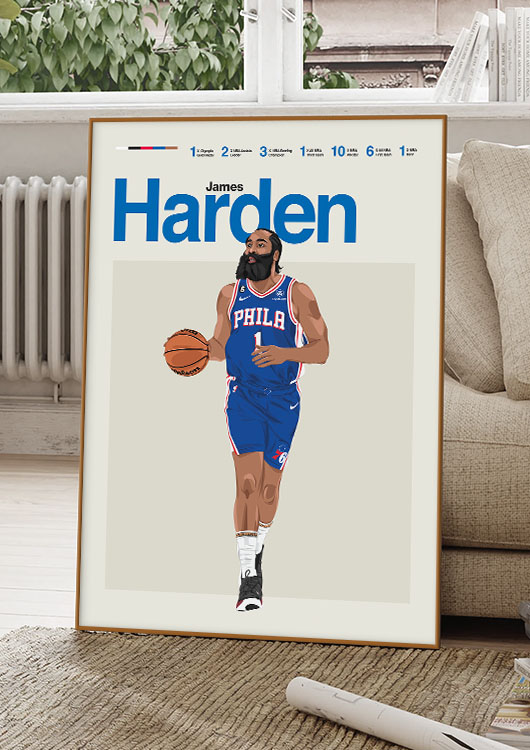 James Harden poster print