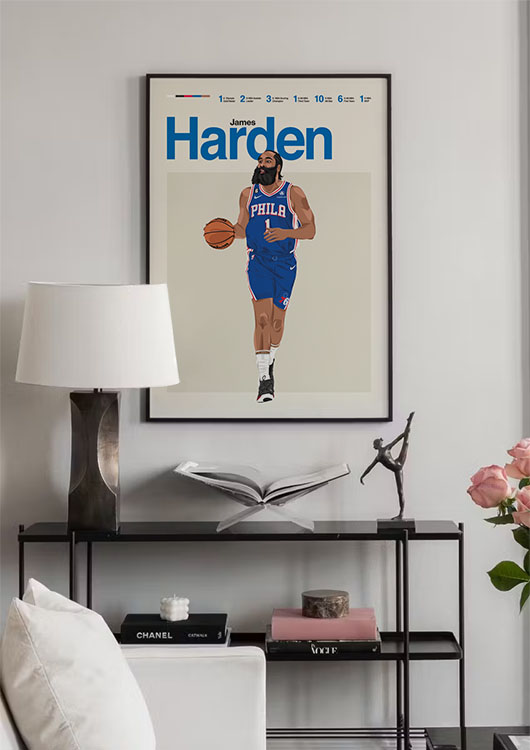 James Harden wall art