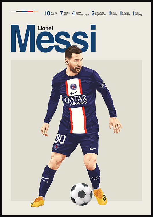 Leo Messi PSG Poster