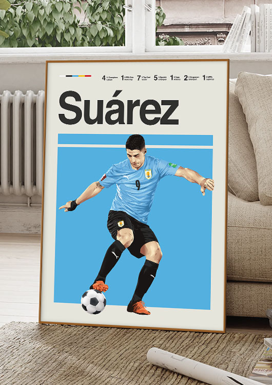 Luis Suarez poster print