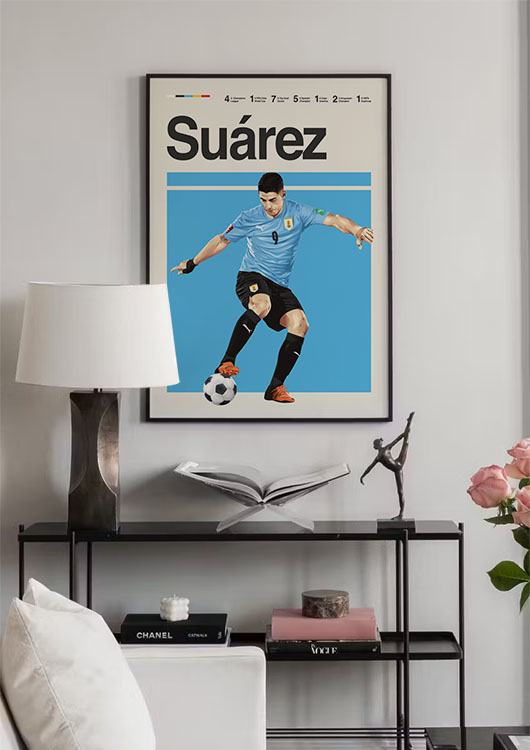 Luis Suarez wall art