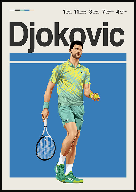 Novak Djokovic poster print