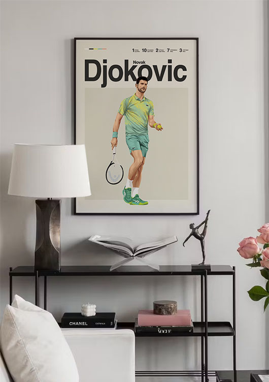 Novak Djokovic wall art