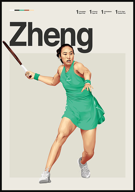 Qinwen Zheng Tennis Poster