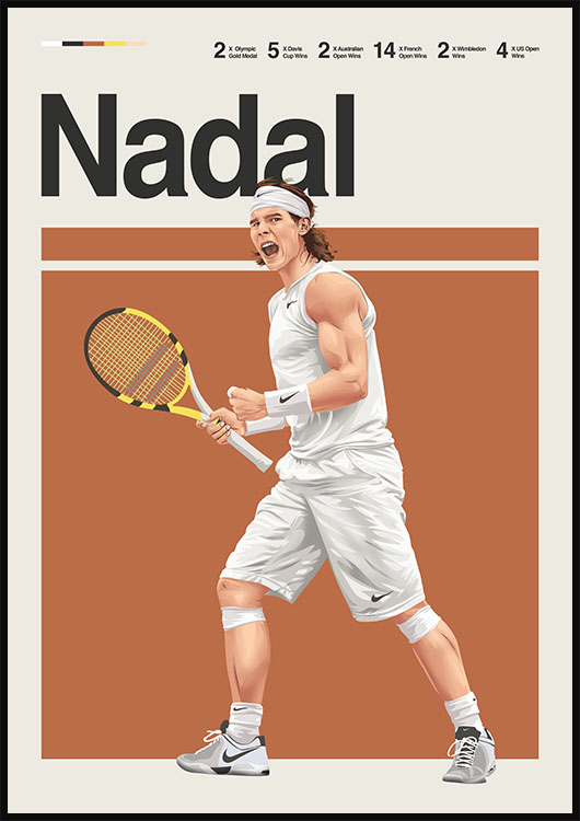 Rafael Nadal poster print