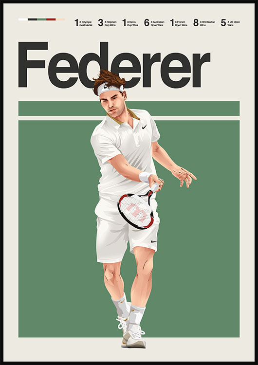 Roger Federer poster print