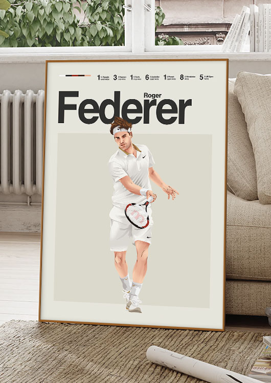 Roger Federer poster print