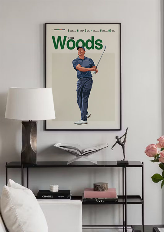 Tiger Woods wall art