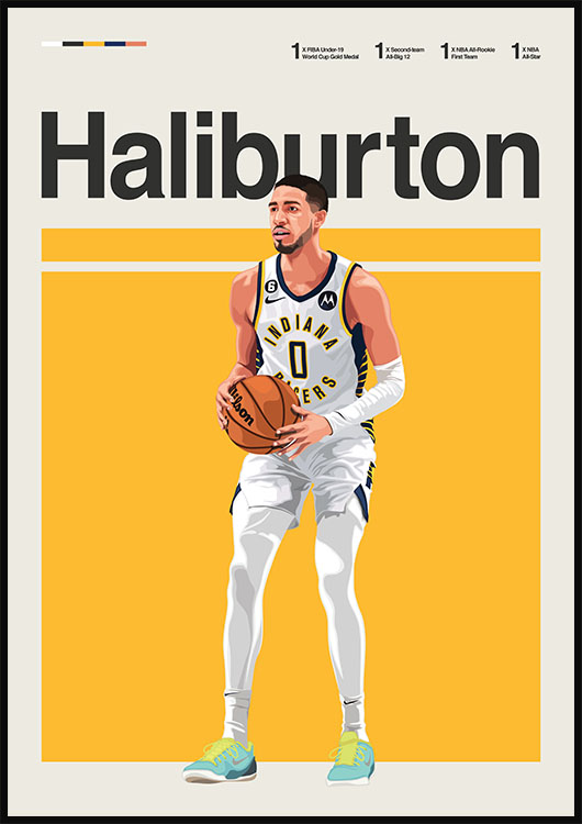 Tyrese Haliburton Indiana Pacers Poster