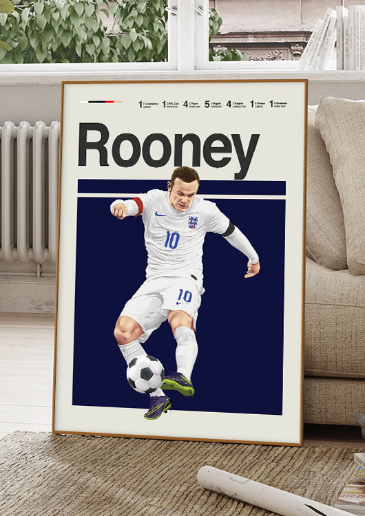 Wayne Rooney poster print