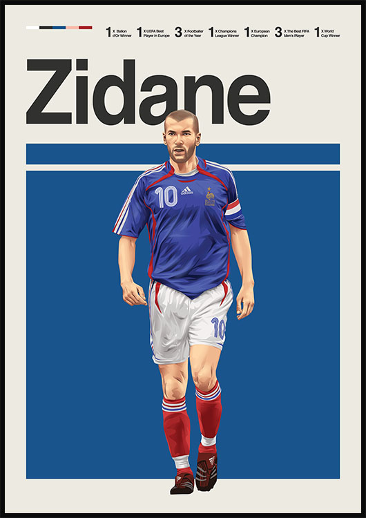 Zinedine Zidane poster print